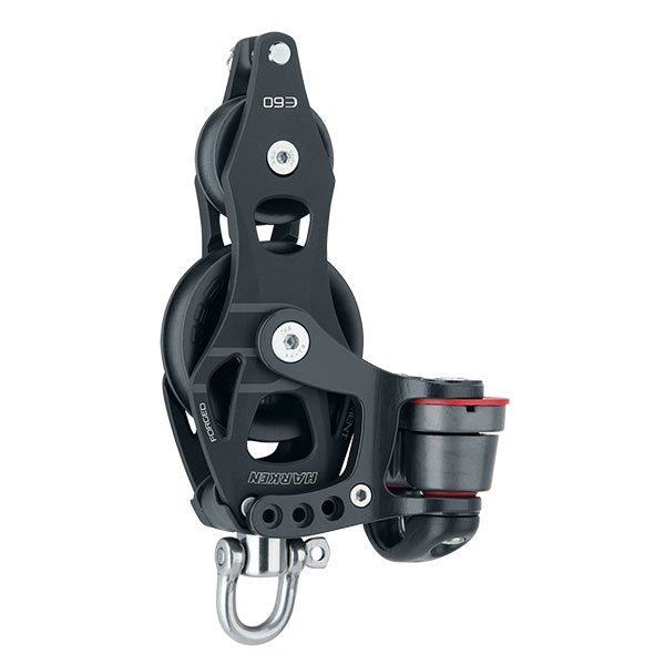 リール BECK 60 mm Aluminum Element Fiddle Block - Swivel, Becket, Cam Cleat